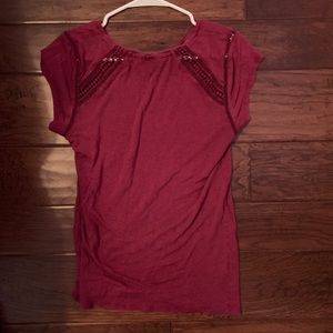 Loft magenta cotton shirt